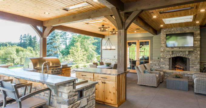 How do I plan my outdoor kitchen