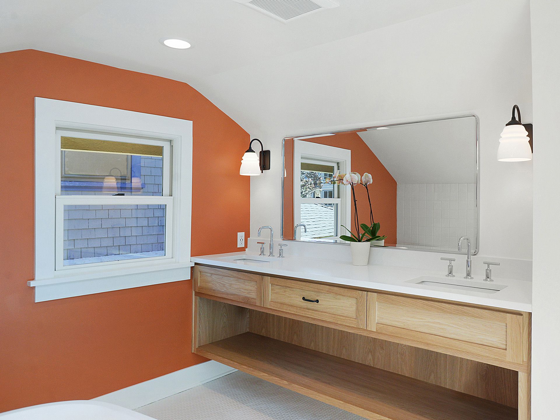 cooper-design-build-fixer-upper-bathoom_with_brown-wall
